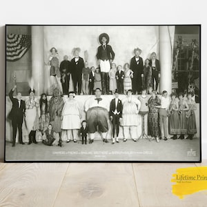 Congress of Freaks Circus Sideshow Performers Ringling Brothers Circus Wall Art Poster, Freakshow, Haunted Carnival, Vintage Freakshow