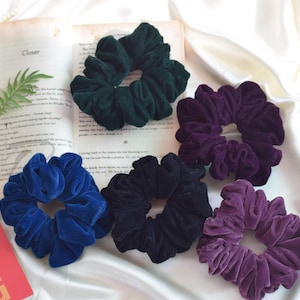 Seidensamt Haargummi, Geschenk für sie, Pferdeschwanz Elastische Haargummi Zubehör Set Handgemachtes Brautjungfer Geschenk