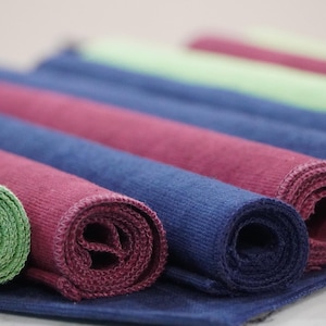 Ribbed Cotton Placemats Set Boho Farmhouse Washable Dining Table Mats , Easy to Clean 13x19 Inches