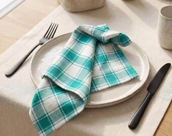 Soft Cotton Kitchen & Dining Napkins Set – Reusable, Resistant Cotton Tea Towels for Farmhouse Boho Kitchen Décor