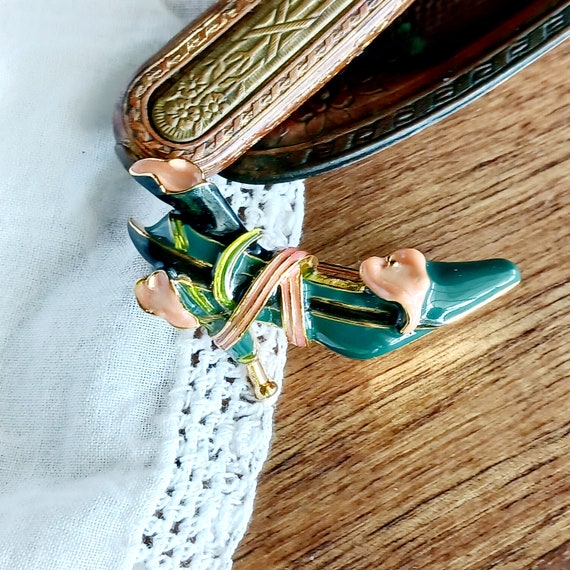KJL NEW in Box Vintage Calla Shoe Pin, Figural Lily and