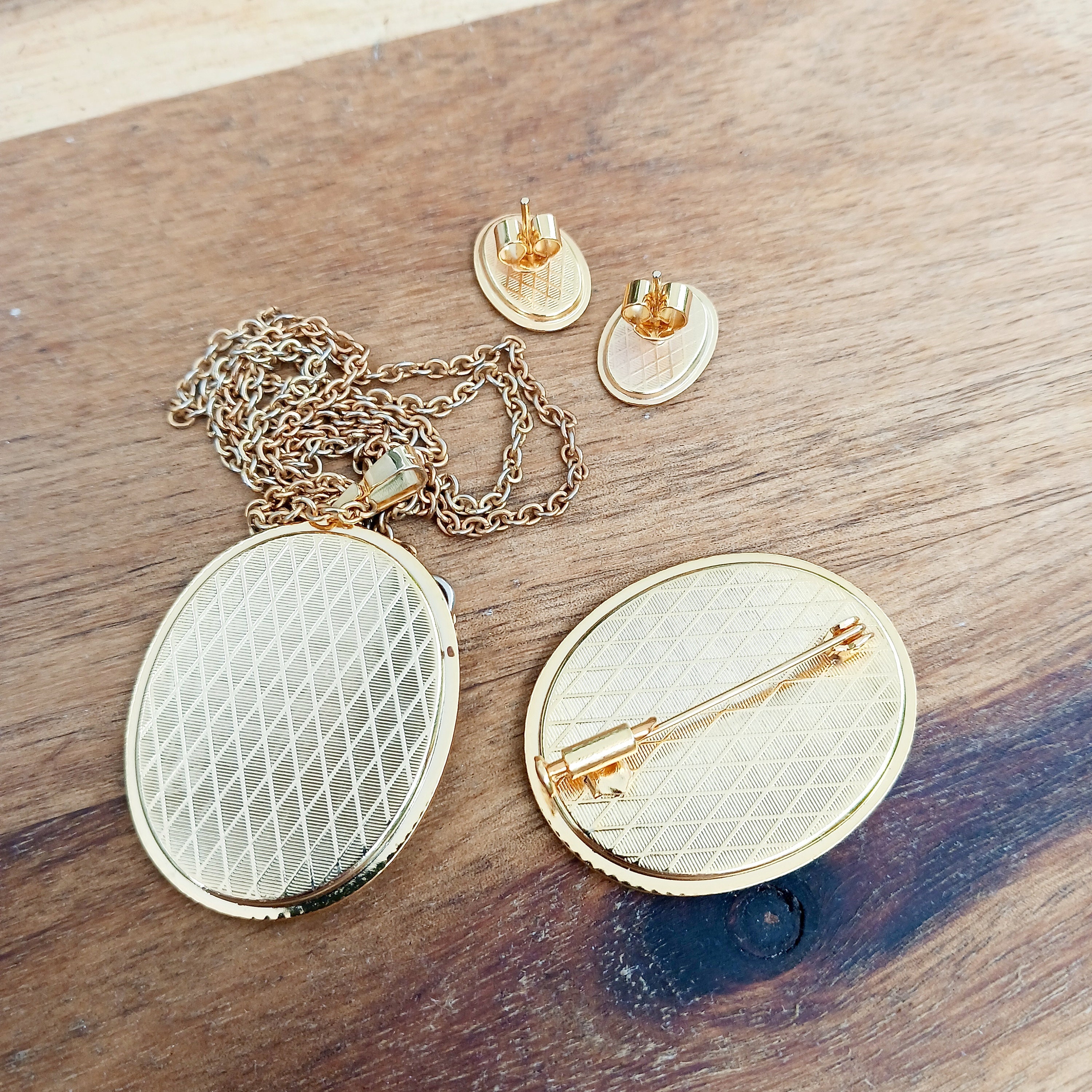 CHOICE of Damascene Set Vintage Spanish Gold Inlay Jewelry