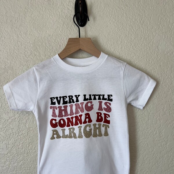 Yimoya Maglietta Donna Vintage 'Every Little Thing Is Gonna Be Alright' - Girocollo Crema Taglia M - T-shirt Country Musica