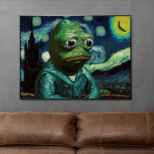 Pepe Frog Wall Art Wall Decor Digital Download Art Print File Gift Painting