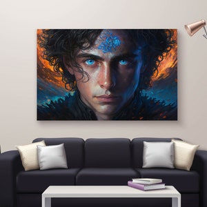 Paul Atreides Portrait Art Timothee Chalamet Dune Movie Wall Art Wall Decor Gift Photo