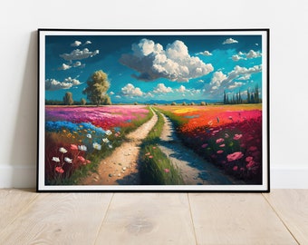 Colorful Landscape Painting Art Wall Decor Wall Art Digital Print File Gift