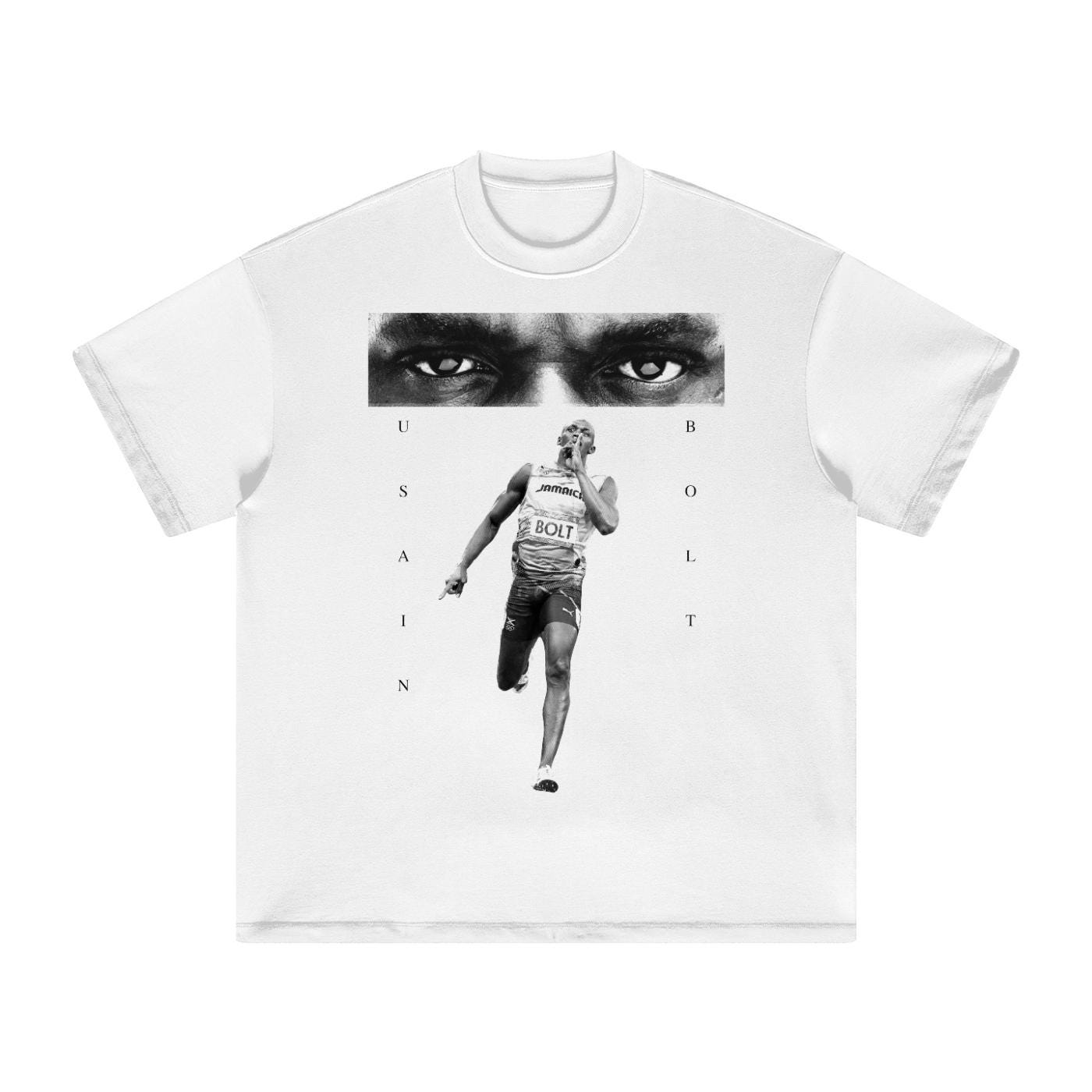 Usain Bolt Siegerpose  - Maglietta da uomo bianco M