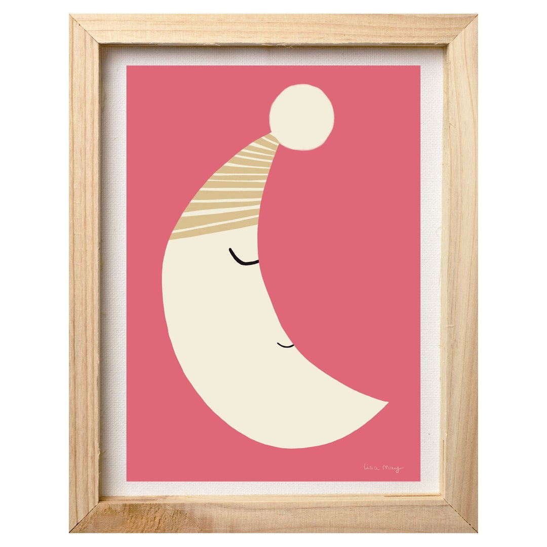 Cute Moon Wall Art Cute Childrens Wall Print Wall Art Children's Prints