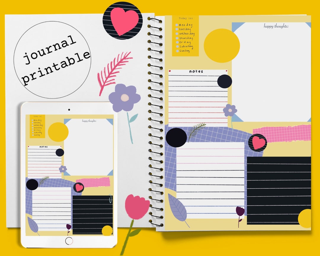 Printable Journal Page Scrapbook Style Downloadable Digital Planner ...