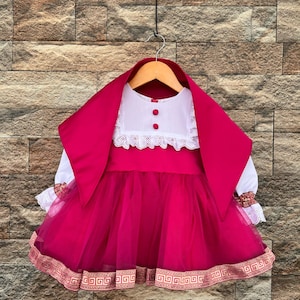 Masha Dress, Masha themed baby girl dress, Puffy knee length birthday costume, Masha Outfit for birthday party, 1st birthday Masha dress