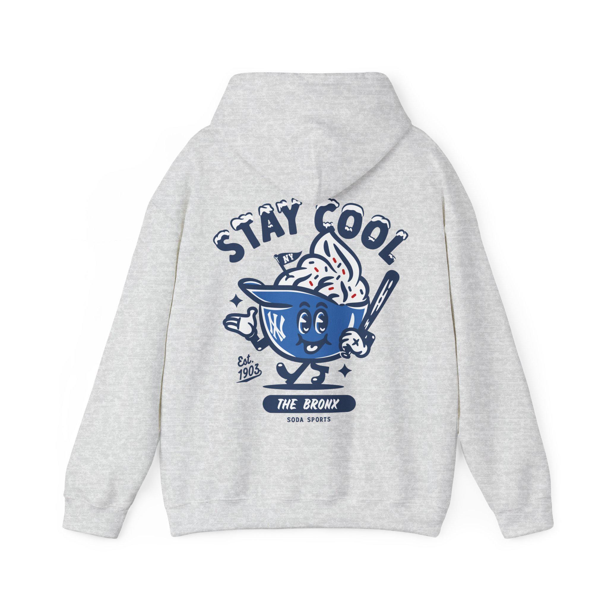 ☆MLB Korea☆ Varsity Vintage Washed Graphic Hoodie NY LGrey Full-Zip Hoodies - MLB KOREA