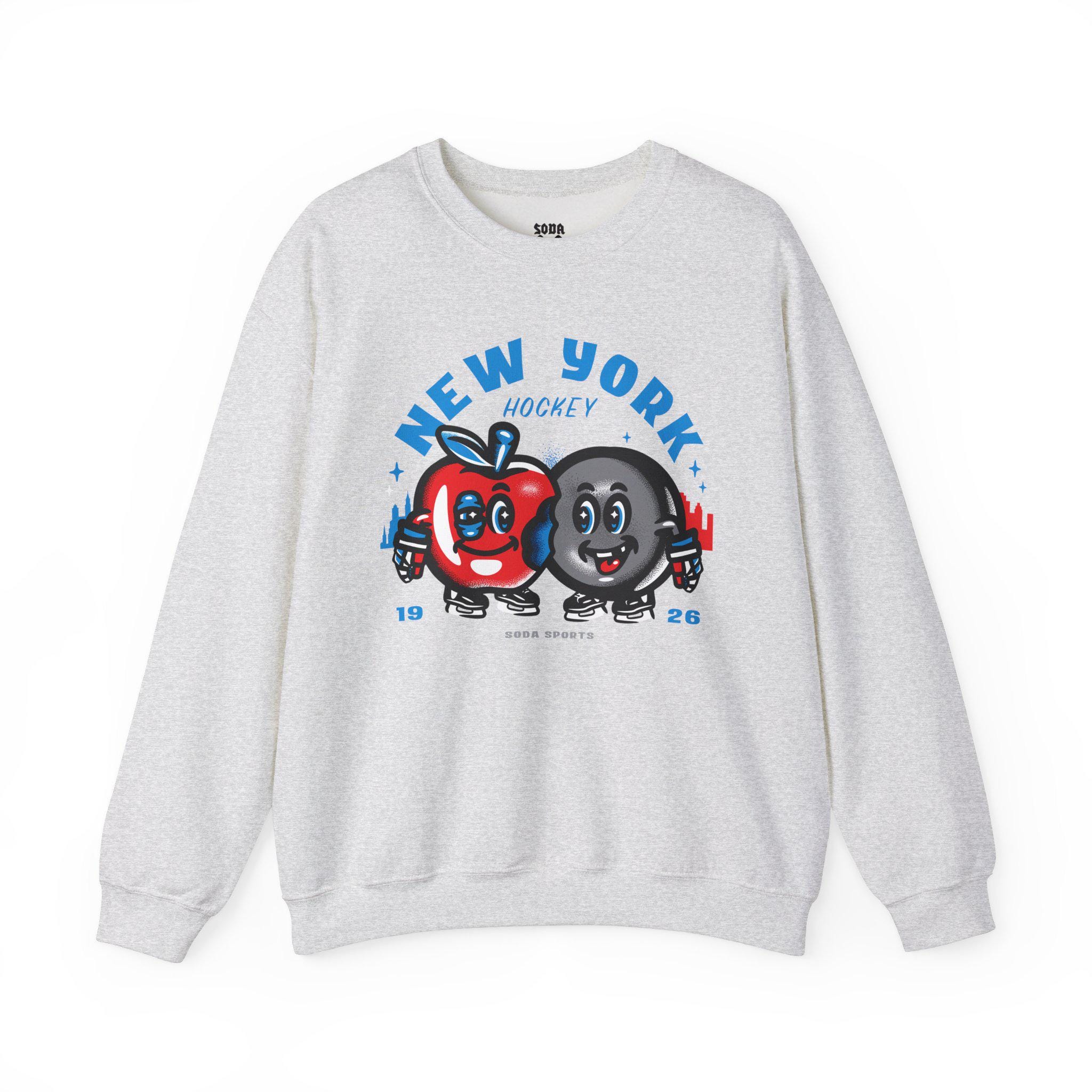 New York Rangers Puck Apple Unisex Heavy Blend™ Crewneck Sweatshirt