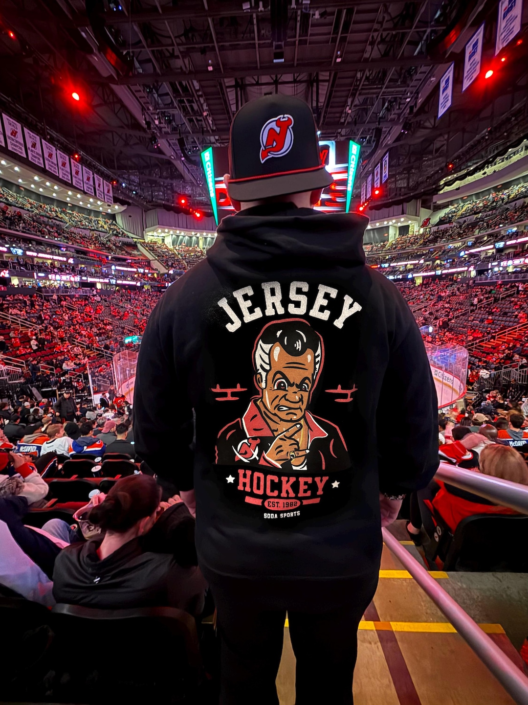 New Jersey Devils Paulie Unisex Hooded Sweatshirt - Etsy