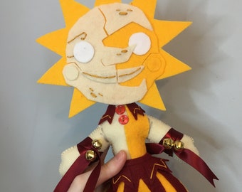 12” FNAF Security Breach Sundrop Sun plush spinning head