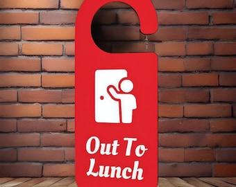Out To Lunch 3D Door Hanger