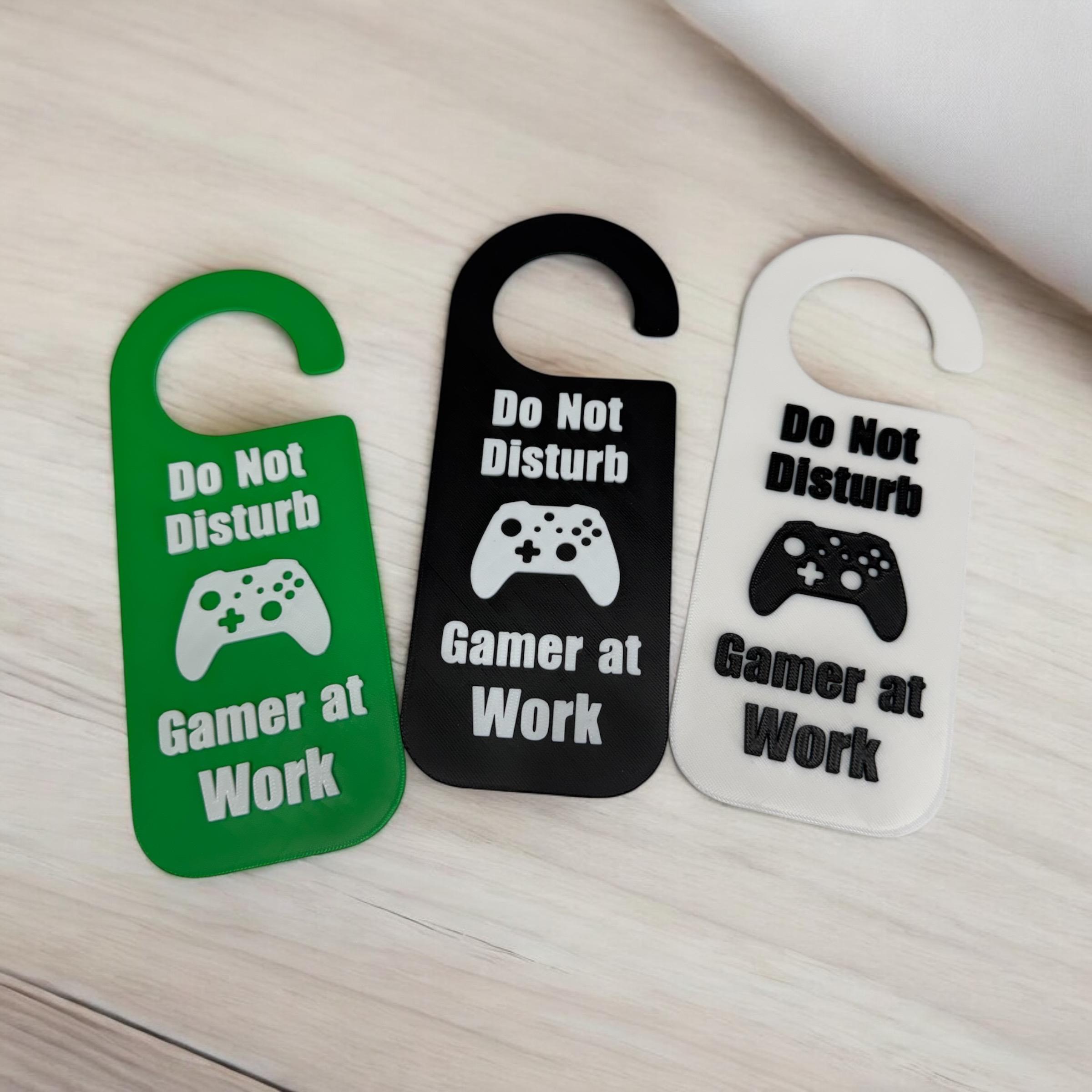 Do Not Disturb Gamer at Work 3D Door Hanger - Etsy