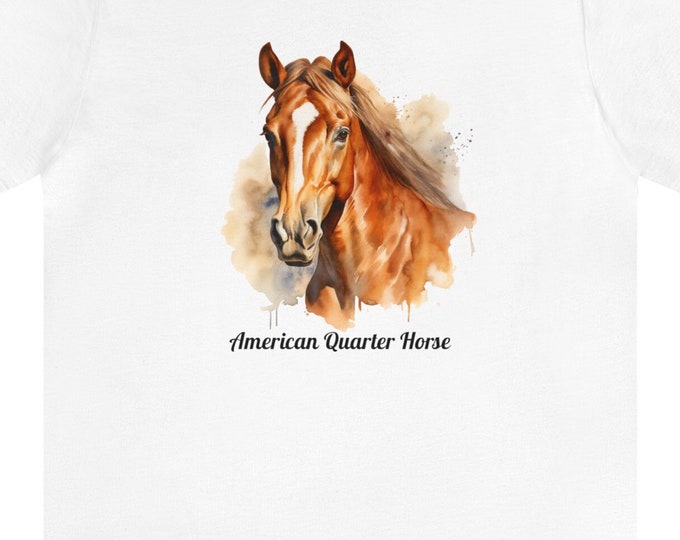 American Quarter Horse Unisex Jersey Short Sleeve Tee Equestrian Animal Equine Pony Stallion Mare Racehorse Steed Express Delivery available