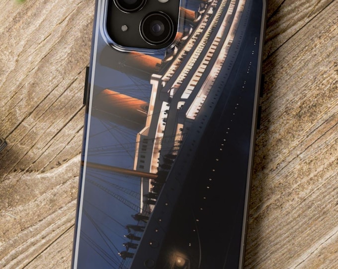 Tough Phone Cases - RMS Titanic close-up. Nautical iPhone cover, Shipwreck design, Vintage maritime accessory, Protective phone shell,