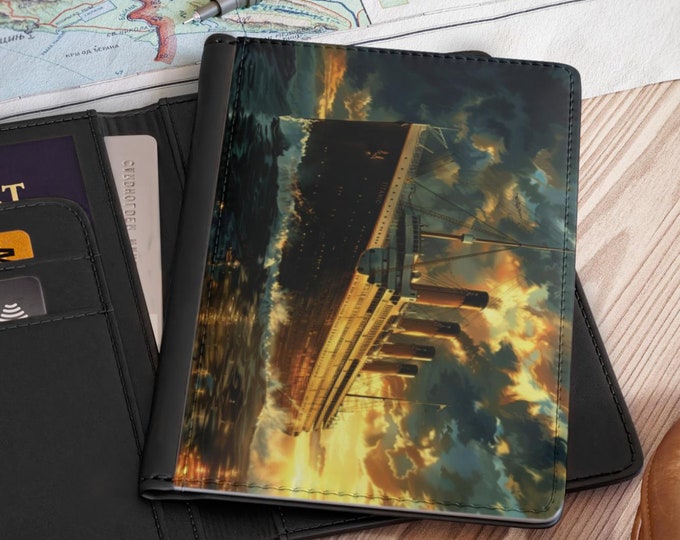 Titanic Passport Cover: Faux Leather Travel Document Holder