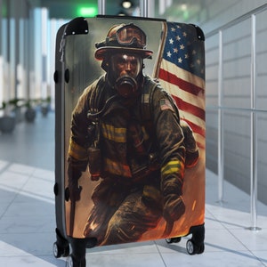 Amerikaanse Brandweer Koffer Afstuderen Pensioen Cadeau Brandweerman Bagage Plunjezak Handbagage First Responder Gear Bagage Reiskoffer