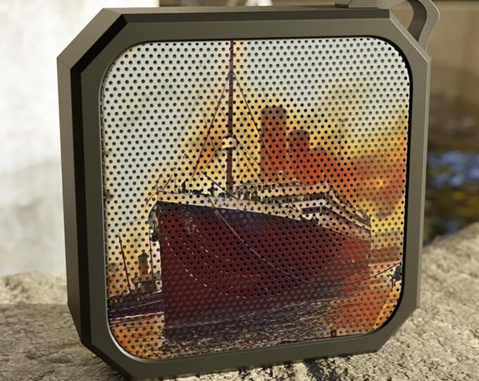 Bluetooth Speaker, Titanic Historical Photo Collage Cubism Style, Vintage Southampton England, Ship Crew, Outdoor Music Player