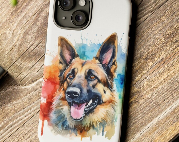 German Shepherd Tough Cases for iPhone Family Pet Dog Lover K9 Canine Friend Fur Baby Dogs Police Guard Cover 14 15 Pro Max Plus Cell Phones