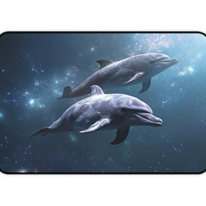 Delfiner i rymden Skrivbordsmatta | Tangentbordsunderlägg för marint liv