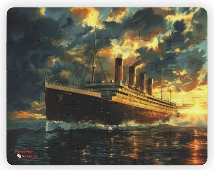 Titanic Dream Puzzle, 30-Piece Kids' Puzzle, Educational Gift, Family Fun Activity, Maritime Theme Toy, Historical Decor