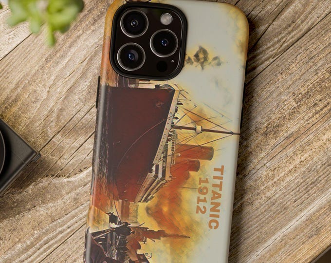 Phone Case, Titanic Historical Photo, Antique Style Colorized Tough Case, Cover, Protective Shell, Unique Gift, Vintage Lover Tech Accessory