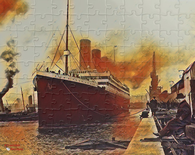 Puzzle, Titanic Departure, Historical Photo, 110 252 520 1014-piece Jigsaw, Colorized Picture, Challenging Game, Educational Toy, Relaxation