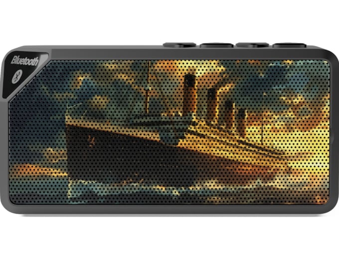 Jabba Bluetooth Speaker with Titanic Design, Watercolor or Historical Photo, 2 Variations, Portable Speakers Gifts, Compact