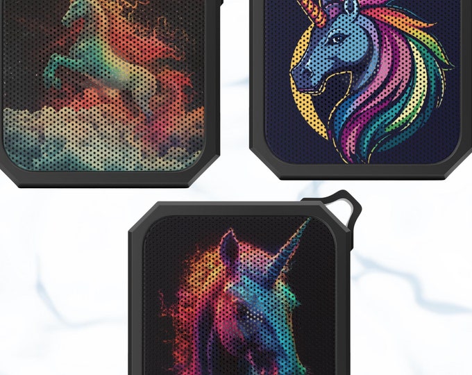 Bluetooth Speaker, Colorful Unicorn Design, Outdoor Speaker for Music Lovers, Unicorn Enthusiasts, Tech Geeks, Gift for Holidays, Music