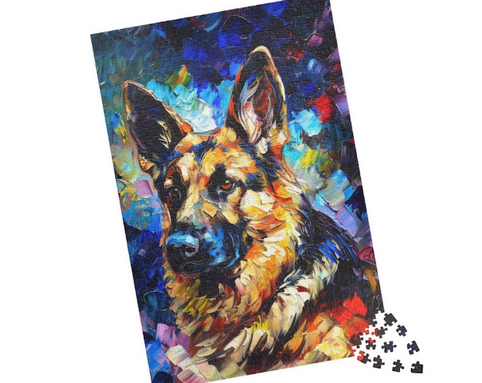 German Shepherd Puzzle (110, 252, 500, 1014-piece) Family Pet Canine K9 K-9 Guard Dog Man's Best Friend Companion Partner Officer 1000 500