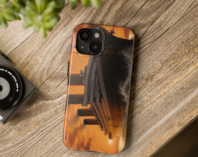 Sunset RMS Titanic Tough Phone Cases, Phone Covers, Protective Phone Accessories, Vintage Ship Design, Nautical Gifts
