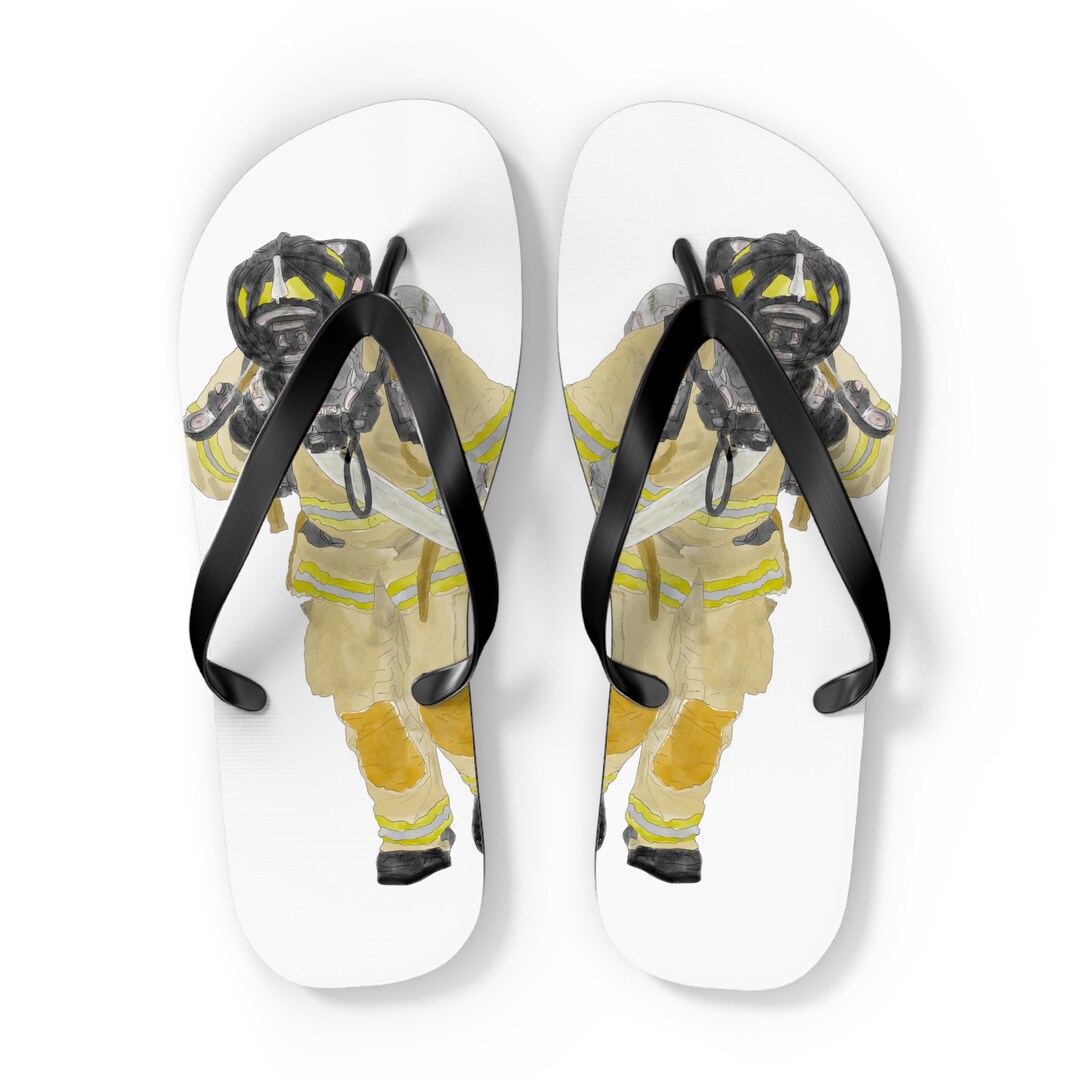Firefighter hose Dragger Flip Flops Fireman Firewoman Summer Sandals
