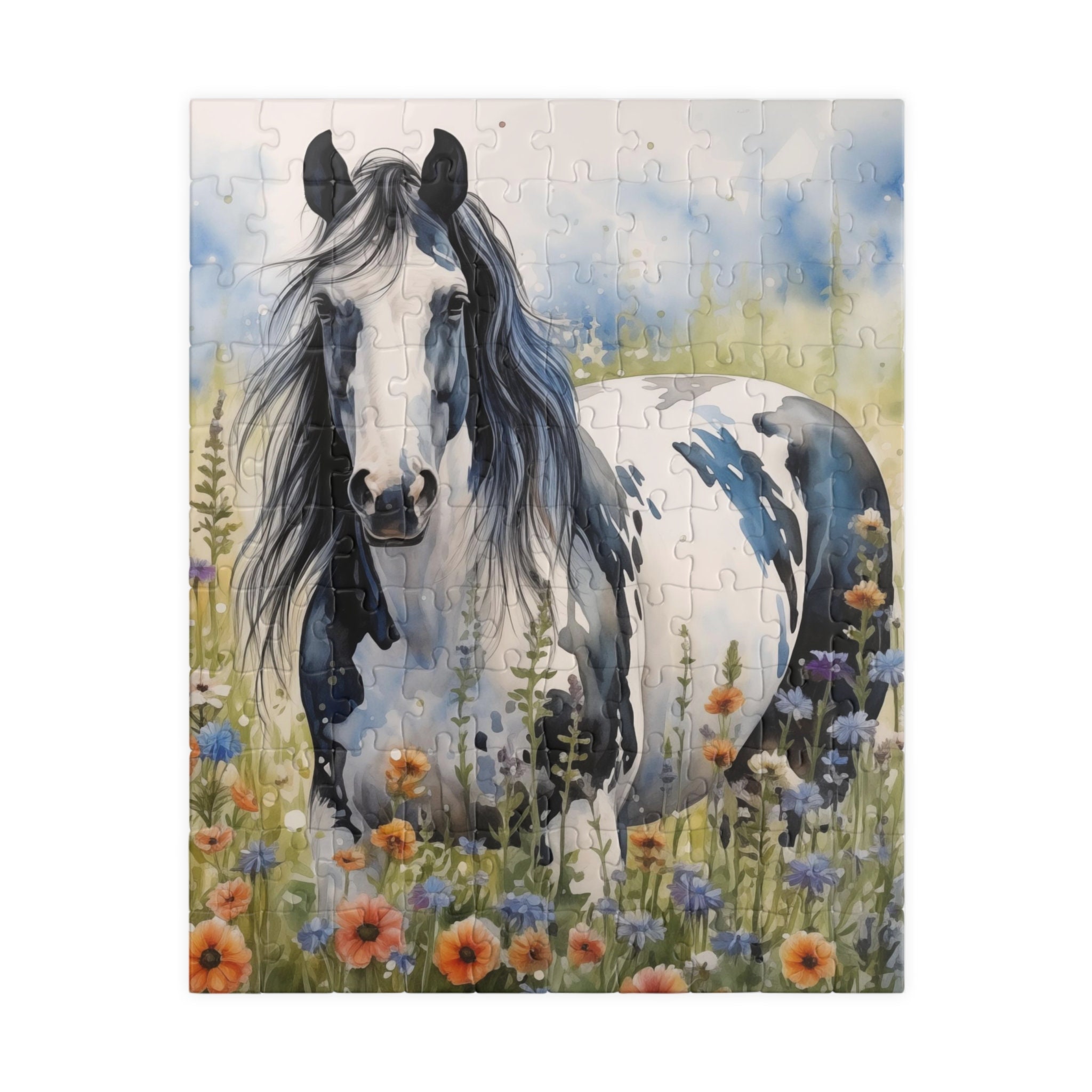 Paint Horse Puzzle (110, 252, 520, 1014-piece) Equine Quarter Equestrienne Pony Stallion Mare Racehorse Colt Filly Animals Steed Jig Saw