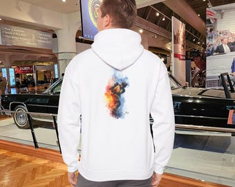 Sudadera con capucha con diseño de bombero en acuarela / Regalo para el servicio de bomberos