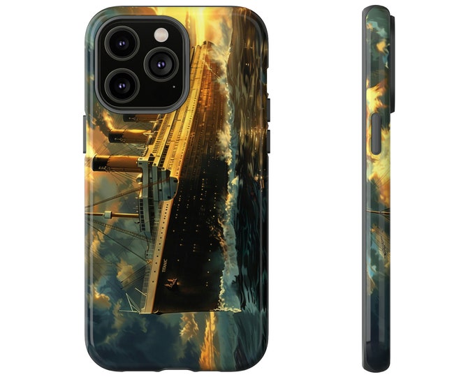 RMS Titanic Tough Cases iPhone 15 14 Pro Plus Max Protection Cover Ocean Liner White Star Line Cunard Unsinkable Ship