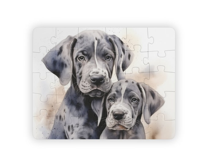 Great Dane Puppies Kids' Puzzle, 30-Piece Child Toddlers Small Children Young Toddler Games Gifts Ideas Pre-K Kindergarten Teacher Moms Dad