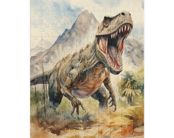 T-Rex Roar Puzzle (110, 252, 520, 1014-piece) Dinosaurs Jurassic Monsters Jig Saw Games Teenager Adults Boys Kids Family Fun Together 1000