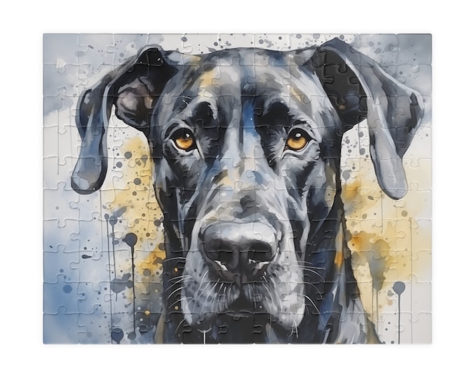Great Dane Puzzle (110, 252, 520, 1014-piece) Family Pet German Mastiff Boarhound Gentle Giant Canine K9 Animal Lover Jig Saw 1000 piece