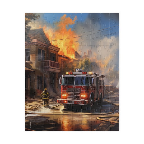 Puzzle House Fire Fight (110, 252, 500, 1014 pezzi) Vigili del fuoco Vigile del fuoco Combattente dei vigili del fuoco Il primo soccorritore più coraggioso d'America Eroi Eroi