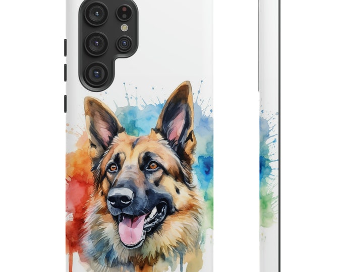 German Shepherd Tough Cases for Samsung Galaxy S23 Plus Ultra S22 Family Pet Canine K9 Police Guard Dogs Animal Lover Cover Protection