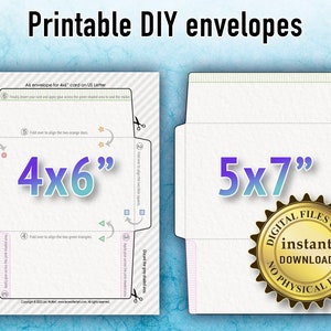 Printable postal envelopes Mail envelopes Printable stationary Printable envelope template Instant download for snail mail 4x6 and A7 mailer