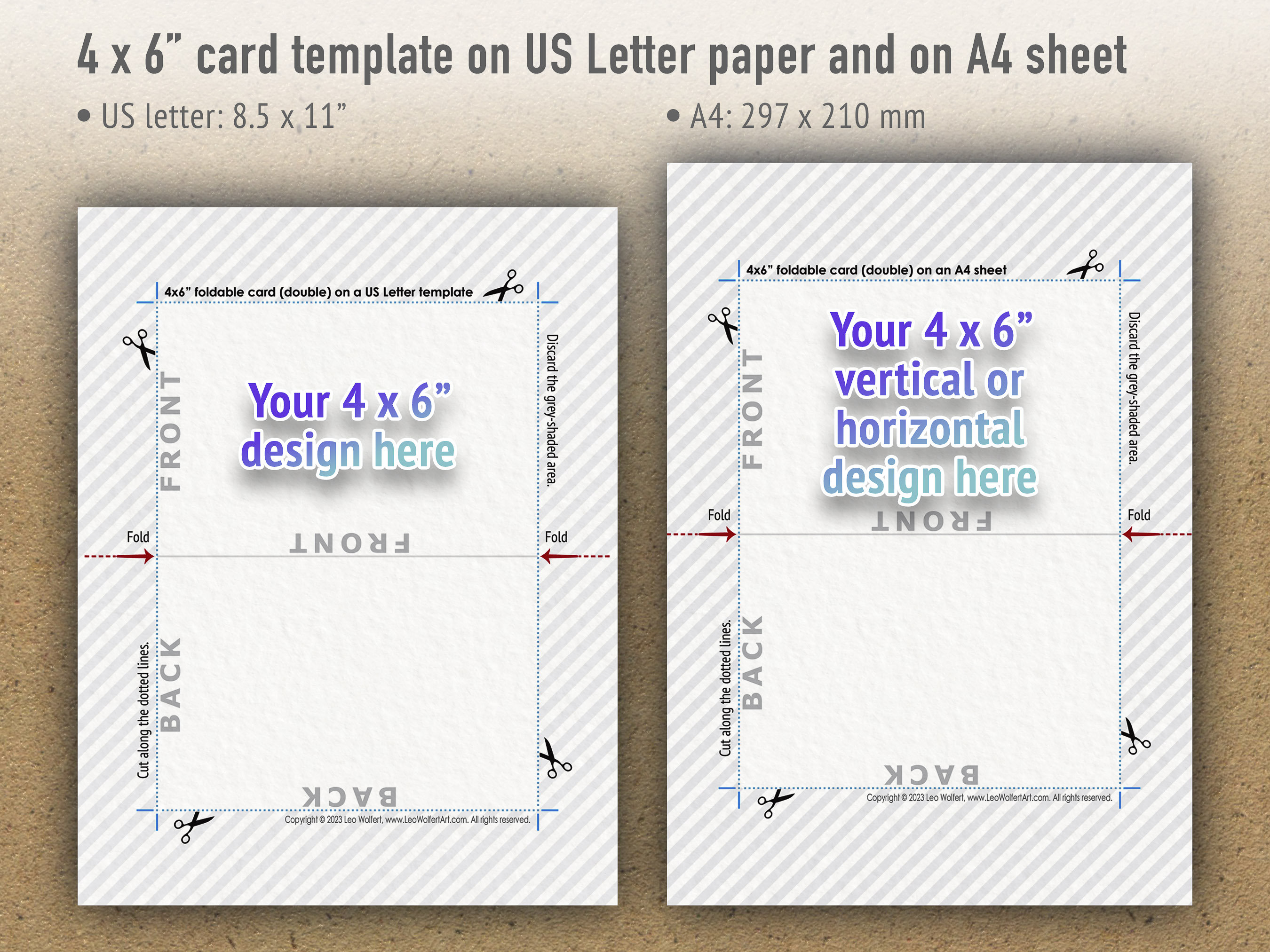 Canva Editable 4x6 quot Printing Guide Downloadable 4x6 Card Template