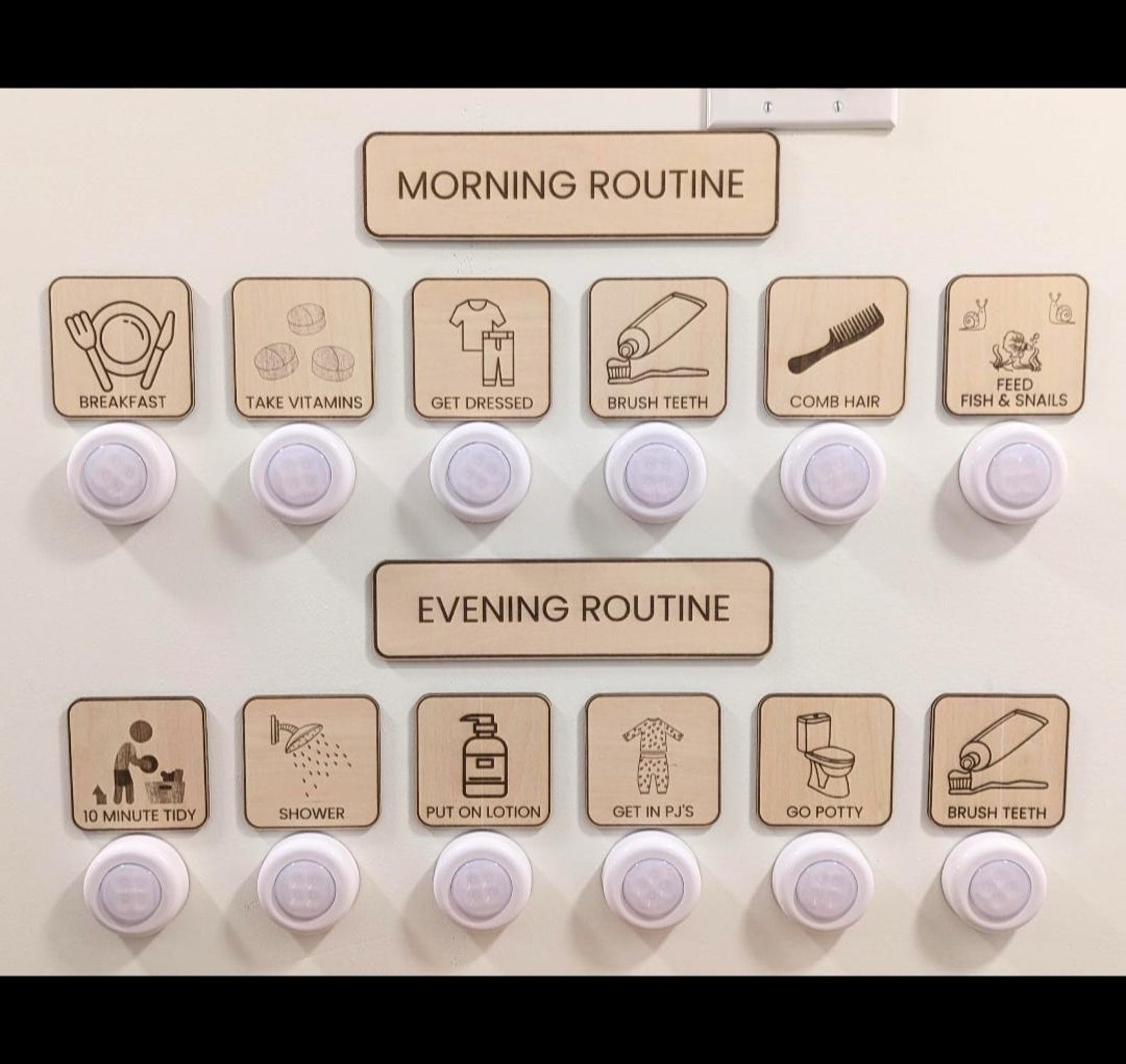 Kids Routine Cards for Wall - Etsy