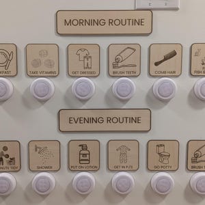 Kids Routine Cards for Wall