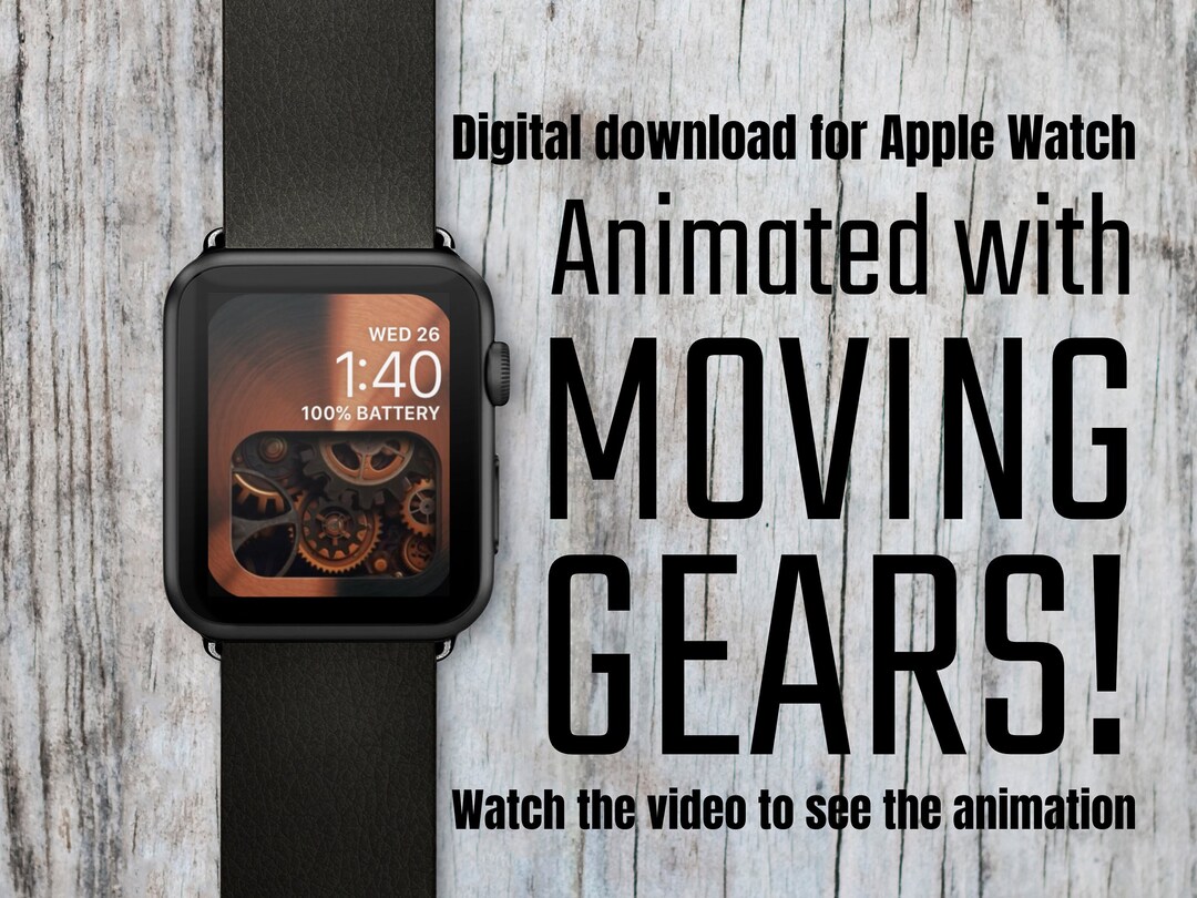 ANIMATED Apple Watch Skeleton Watch / Steampunk Watch / Mechanical
