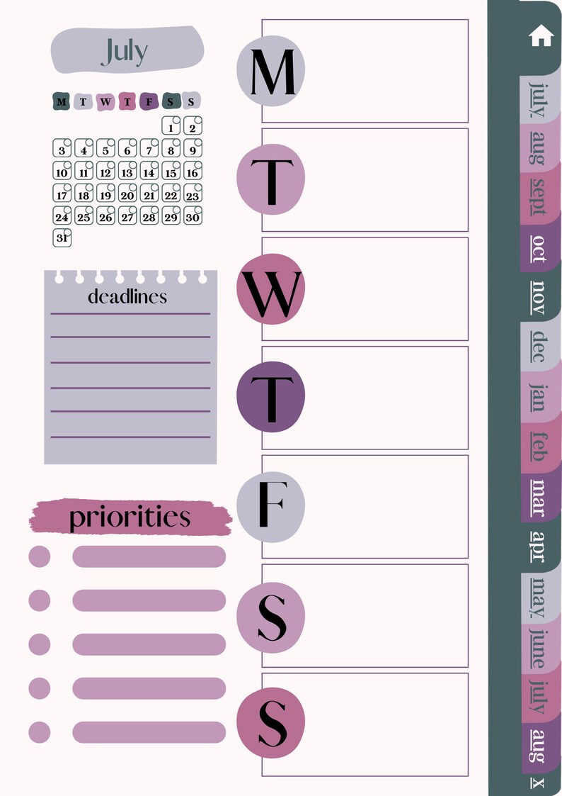 Planner for 2023 2024 Back to School Year Digital Download Etsy