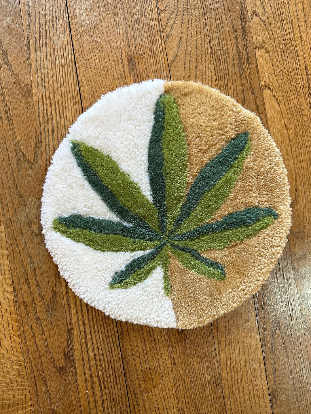 Weed Leaf Mini Rug / Tabletop Rug Etsy